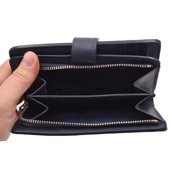 KATE SPADE Dancing Bing Cherries Billfold Wallet - White w/ Dark Blue Lining - Picture 6 of 7